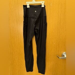 lululemon align Black High-Rise Pocket Leggings size 4 and 25 length